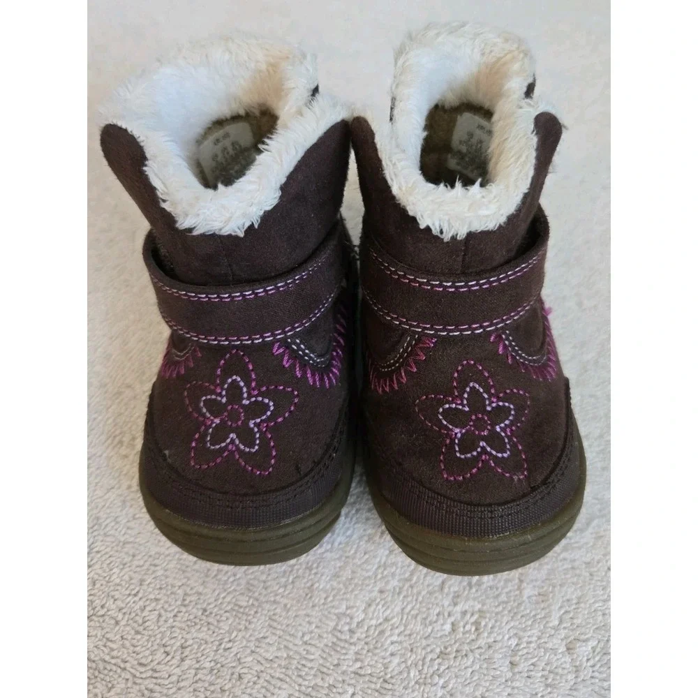 Stride Rite Toddler Girl's Arliss Comfort Ankle Booties Brown/Pink Size:3 156A